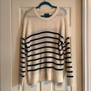 White Striped Sweater